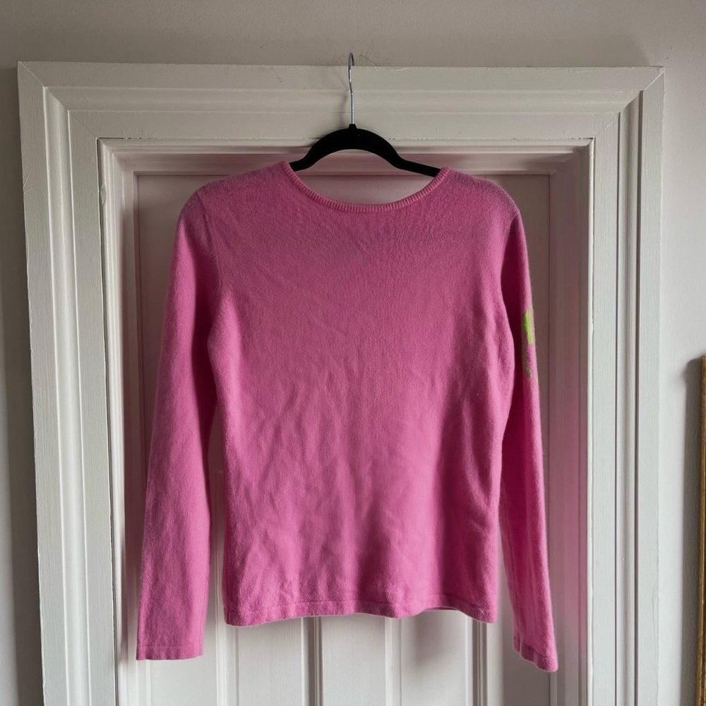 Queen Of Cashmere Pink Long Sleeve Sweater